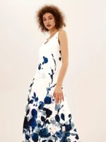 Flirty Floral Print Maxi Dress - Bohemian Chic, Sleeveless Crew Neck with Keyhole - Pockets for Women - Perfect Casual Summer Dress - Image 6