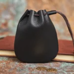 NASVA Genuine Leather  Coin Purse Men Women  Vintage Small Coin Wallet Hard Leather Money Pocket Drawstring Storage Bag - Image 4