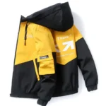 2023 Men's Spring and Autumn New Jackets High Street Trendy Printing Cargo Coat Stitching Color Windproof Pilot Jacket Male - Image 2
