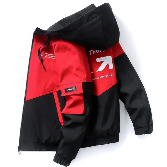 2023 Men's Spring and Autumn New Jackets High Street Trendy Printing Cargo Coat Stitching Color Windproof Pilot Jacket Male - Image 10
