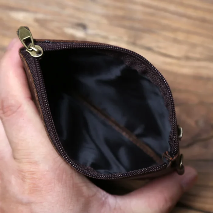 NZPJ Leather Coins, Suitable For Men, Women, Mini Zipper Wallets, Small Purses, Female Purses, First Layer Cowhide Male Cardhold - Image 6