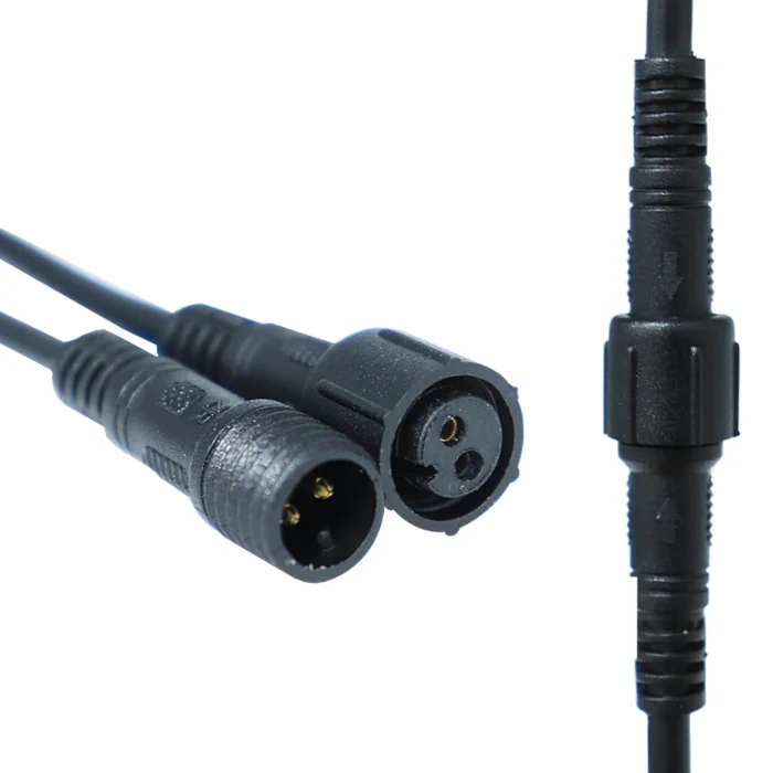 2Pin 3Pin 4Pin 5Pin 5~50Pairs Male to Female Led Connector Waterproof IP68 Black Cable For LED Light Strips - Image 4
