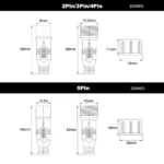 2Pin 3Pin 4Pin 5Pin 5~50Pairs Male to Female Led Connector Waterproof IP68 Black Cable For LED Light Strips - Image 2