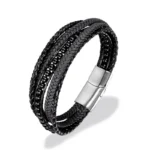 Classic Men’s Braided Genuine leather Bracelets Nature Stone Stainless Steel Charm Bangles Women Male Jewelry Gifts Dropshipping - Image 12