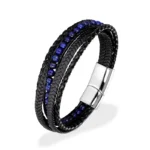 Classic Men’s Braided Genuine leather Bracelets Nature Stone Stainless Steel Charm Bangles Women Male Jewelry Gifts Dropshipping - Image 11
