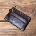 NZPJ Leather Coins, Suitable For Men, Women, Mini Zipper Wallets, Small Purses, Female Purses, First Layer Cowhide Male Cardhold - Image 7