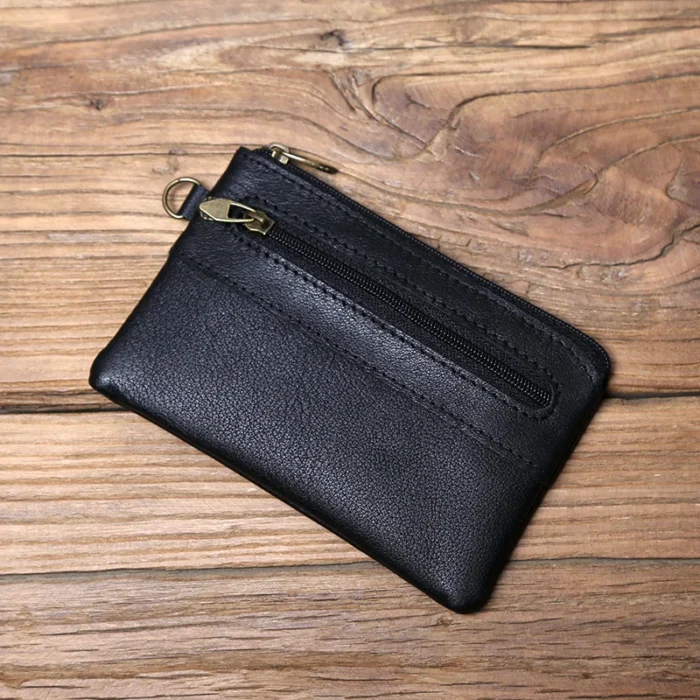 NZPJ Leather Coins, Suitable For Men, Women, Mini Zipper Wallets, Small Purses, Female Purses, First Layer Cowhide Male Cardhold - Image 8