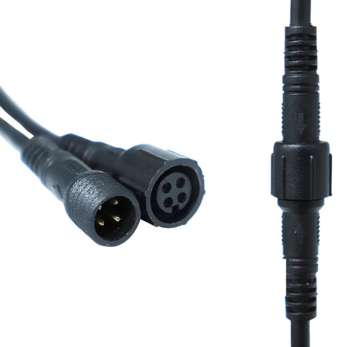 2Pin 3Pin 4Pin 5Pin 5~50Pairs Male to Female Led Connector Waterproof IP68 Black Cable For LED Light Strips - Image 5