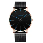 2024 Minimalist Men Fashion Watches Ultra Thin Simple Men Business Stainless Steel Mesh Belt Quartz Watch Gift Relogio Masculino - Image 12