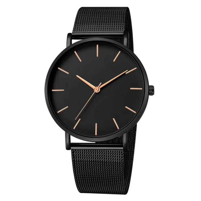 Men Watch Magnetic Bracelet Ultra Thin Quartz Watch Men Slim Mesh Steel Waterproof Sport Watch Black Relogio Masculino - Image 18