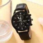 5PCS Set Fashion Mens Sports Watches Man Business Quartz Wristwatch Luxury Leather Bracelet Men Casual Clock Watch - Image 3