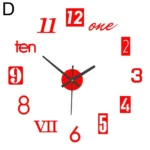 Modern Design Large Wall Clock 3D DIY Quartz Clocks Fashion Watches Acrylic Mirror Stickers Living Room Home Decor Horloge - Image 9