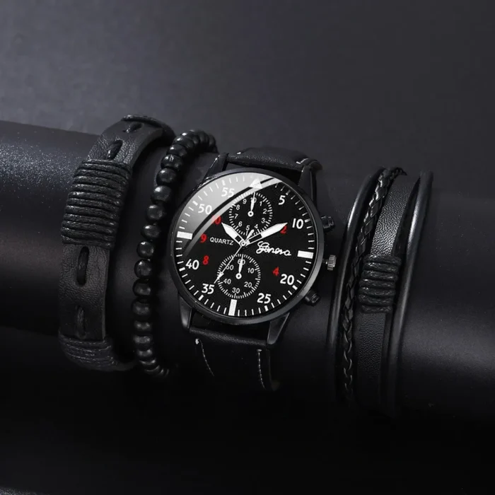 4/2/1pcs Men Sports Watches Set Man Business Quartz Wristwatch Luxury Brown Leather Bracelet Men Casual Clock Watch（no Box） - Image 22