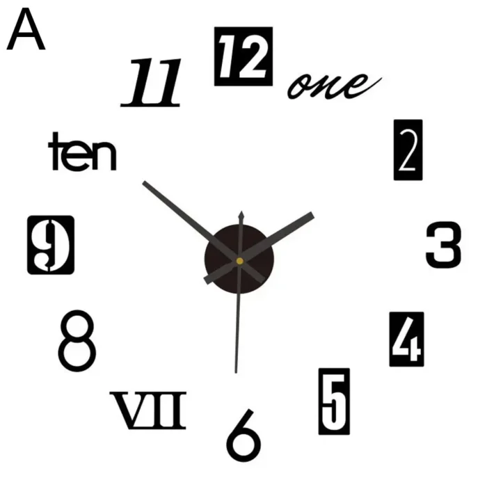 Modern Design Large Wall Clock 3D DIY Quartz Clocks Fashion Watches Acrylic Mirror Stickers Living Room Home Decor Horloge - Image 8