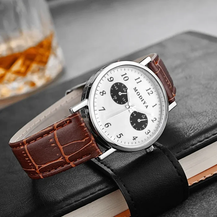 Men Watches Business Wrist Watch Luxury Leather Strap Analog Watches Quartz Wristwatches Clock Men Women Casual Simple Watch - Image 13