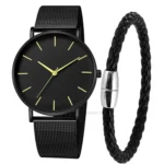 Men Watch Magnetic Bracelet Ultra Thin Quartz Watch Men Slim Mesh Steel Waterproof Sport Watch Black Relogio Masculino - Image 10