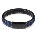 Classic Genuine Leather Bracelet Men’s Multi Layer Brided Leather Stainless Steel Magnetic Clasp Bangle for Men Jewelry Gift - Image 8