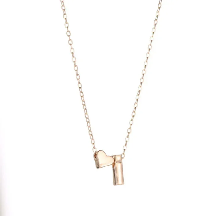 SUMENG Fashion Tiny Heart Dainty Initial Necklace Gold Silver Color Letter Name Choker  For Women Pendant Jewelry Gift - Image 3