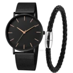Men Watch Magnetic Bracelet Ultra Thin Quartz Watch Men Slim Mesh Steel Waterproof Sport Watch Black Relogio Masculino - Image 11