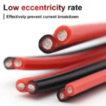 2 Pins Soft Silicone Cable Red&Black Durable Solar Electric Wire 20AWG~8AWG 600V Heat Resistant Flexiable Tin-plated Copper Core - Image 6