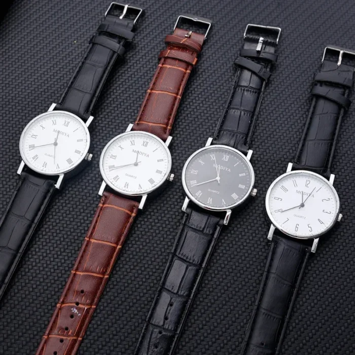 Men Watches Business Wrist Watch Luxury Leather Strap Analog Watches Quartz Wristwatches Clock Men Women Casual Simple Watch - Image 5