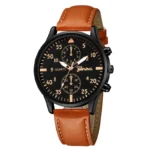 4/2/1pcs Men Sports Watches Set Man Business Quartz Wristwatch Luxury Brown Leather Bracelet Men Casual Clock Watch（no Box） - Image 9
