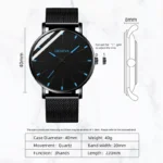2024 Minimalist Men Fashion Watches Ultra Thin Simple Men Business Stainless Steel Mesh Belt Quartz Watch Gift Relogio Masculino - Image 6
