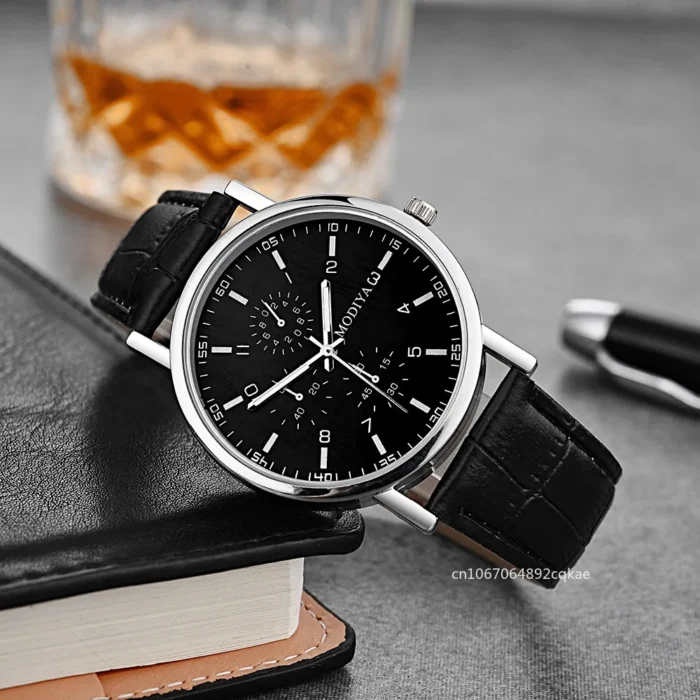 Luxury Men Watches Business Wrist Watch Leather Strap Analog Watches Quartz Wristwatches Clock Men Women Casual Simple Watch - Image 3