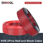 1 Pair-2 Pins Car Battery Soft Inverter Cable Red and Black 20AWG 18AWG 16AWG 14AWG Oxygen-free Copper Wire Solar Power Cord - Image 3