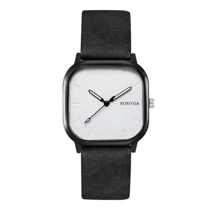 Fashion Watch Simple Square Dial PU Leather Quartz Men Business Watch Wristwatch for Men Clock for Women Montre Homme - Image 7