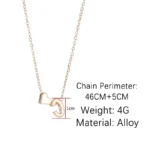 SUMENG Fashion Tiny Heart Dainty Initial Necklace Gold Silver Color Letter Name Choker  For Women Pendant Jewelry Gift - Image 2