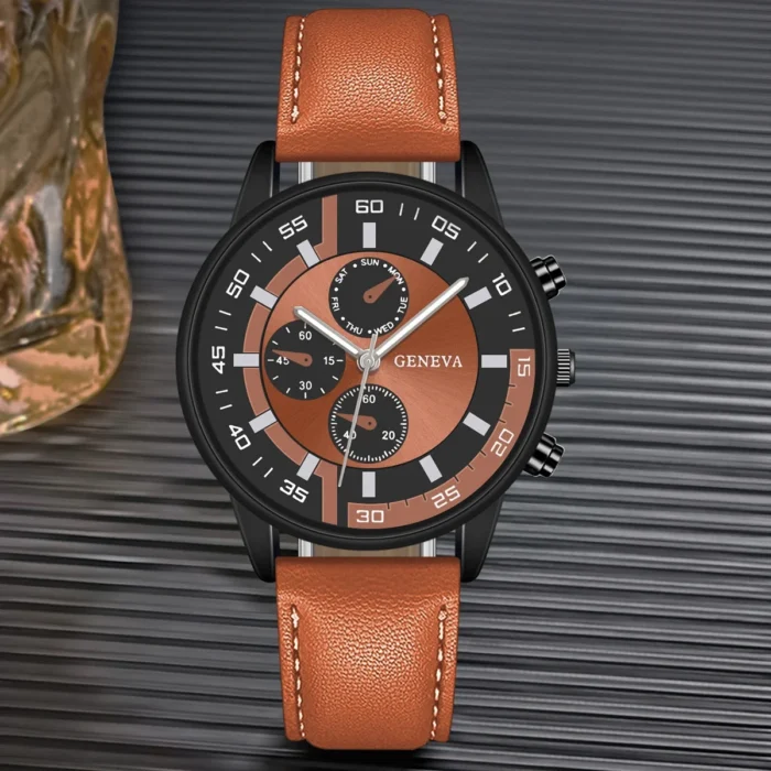 Quartz Watches for Men Leather Strap Wristwatches Relogios Top Luxury Brand Man Watch Business Men Clock Gift Reloj Hombres - Image 2