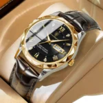 POEDAGAR Luxury Business Man Wristwatch Waterproof Luminous Date Week Men Watch For Men Quartz Clock Leather Men's Watches reloj - Image 2