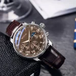 New Fashion Mens Watches Waterproof Sports Quartz Watch for Men Women Boy Wristwatch Roman Numerals Clock Silver Brown - Image 2