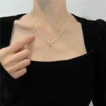 2023 New Popular Silver Colour Sparkling Clavicle Chain Choker Necklace For Women Fine Jewelry Wedding Party Gift - Image 10