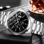 Fashion Mens Stainless Steel Watches Luxury Quartz Wristwatch Calendar Clock Men Business Casual Watch Bracelet Set Reloj Hombre - Image 4