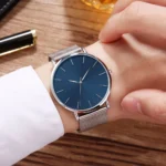 Men Watch Magnetic Bracelet Ultra Thin Quartz Watch Men Slim Mesh Steel Waterproof Sport Watch Black Relogio Masculino - Image 6