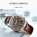 New Fashion Mens Watches Waterproof Sports Quartz Watch for Men Women Boy Wristwatch Roman Numerals Clock Silver Brown - Image 5