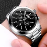 Fashion Mens Stainless Steel Watches Luxury Quartz Wristwatch Calendar Clock Men Business Casual Watch Bracelet Set Reloj Hombre - Image 3