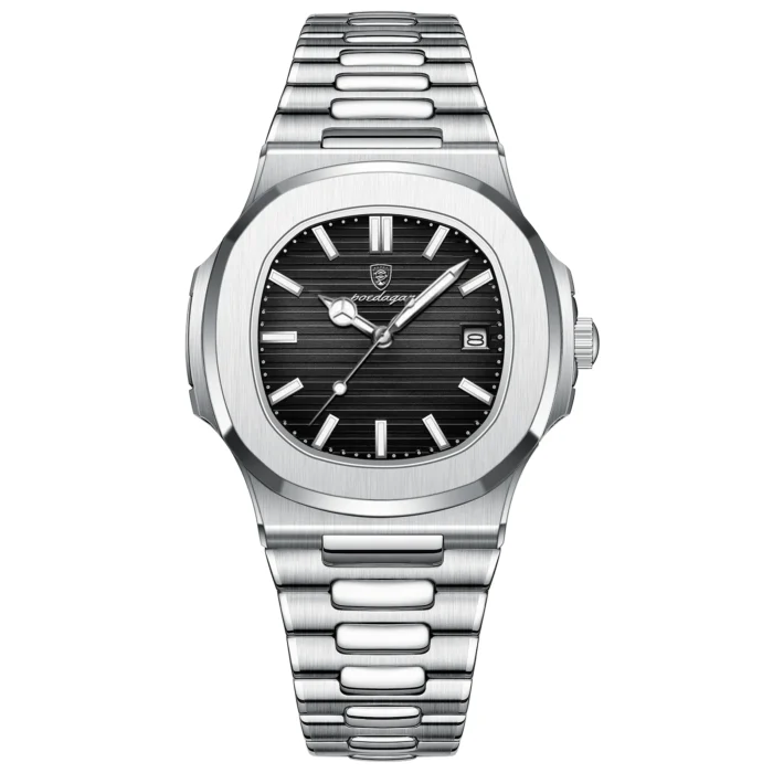 2023 New POEDAGAR Luxury Watch Business Waterproof Male Clock Luminous Date Stainless Steel Square Quartz Men Watch reloj hombre - Image 10