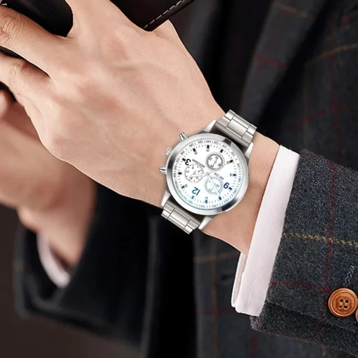 Luxury Casual Watches Band Round Watch Fashion Blu-ray Roman Watch for Man Relojes Para Hombre שעון ספורט Часы Мужские Наручные - Image 3