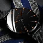 2024 Minimalist Men Fashion Watches Ultra Thin Simple Men Business Stainless Steel Mesh Belt Quartz Watch Gift Relogio Masculino - Image 3
