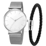 Men Watch Magnetic Bracelet Ultra Thin Quartz Watch Men Slim Mesh Steel Waterproof Sport Watch Black Relogio Masculino - Image 14