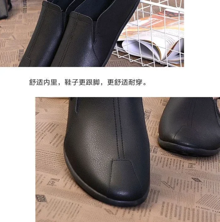 New Flats Moccasins Male Footwear Brand Leather Black Men Casual Shoes #7762141111111 - Image 4