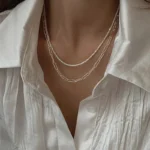 2023 New Popular Silver Colour Sparkling Clavicle Chain Choker Necklace For Women Fine Jewelry Wedding Party Gift - Image 12