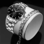 Mens Fashion Business Quartz Watch Fashion Fake Three Eye Six Pin Calendar Men Watch Stainless Steel Belt Men Watches - Image 9