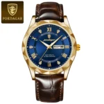 POEDAGAR Luxury Business Man Wristwatch Waterproof Luminous Date Week Men Watch For Men Quartz Clock Leather Men's Watches reloj - Image 7