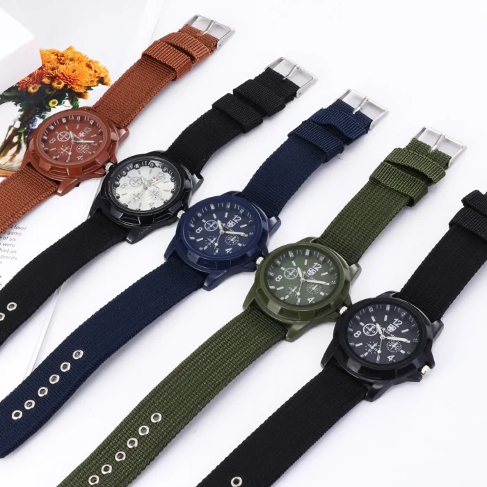 Men Army Watch Nylon Military Male Quartz Watches Fabric Canvas Strap Casual Cool Men's Sport Round Dial Relogios Wristwatch - Image 6