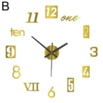 Modern Design Large Wall Clock 3D DIY Quartz Clocks Fashion Watches Acrylic Mirror Stickers Living Room Home Decor Horloge - Image 7