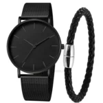 Men Watch Magnetic Bracelet Ultra Thin Quartz Watch Men Slim Mesh Steel Waterproof Sport Watch Black Relogio Masculino - Image 12